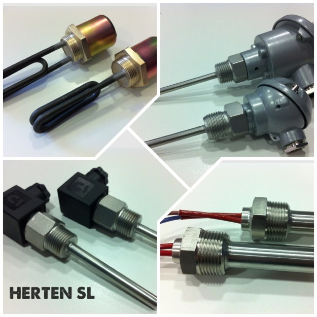 Sensores de temperatura RTD y Resistencias electricas de Inmersion HERTEN