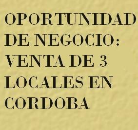 VENTA DE LOCALES EN CORDOBA CAPITAL