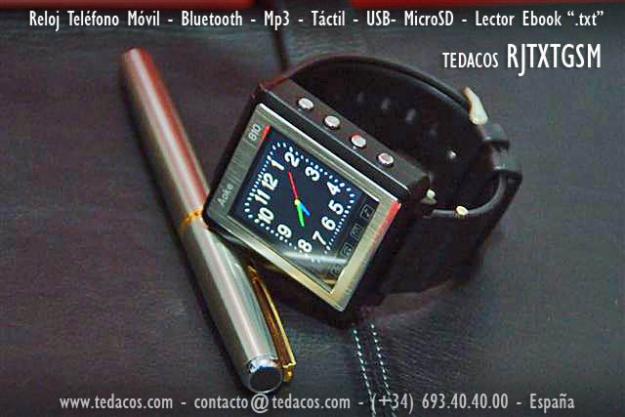 Reloj con Teléfono Móvil de Pulsera GSM Libre Operador Bluetooth Ebook RJTXTGSM3