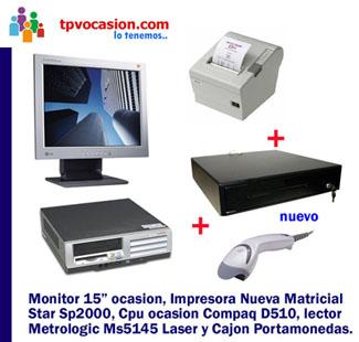 TPV COMPLETO,IMPRESORA TICKETS,CAJON,CPU Y LECTOR.