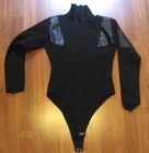 Body negro de punto y cuero - mejor precio | unprecio.es