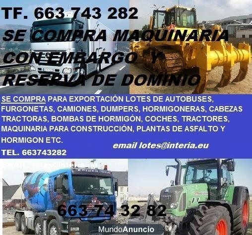 Se compra para exportación lotes de camiones, tractoras con y sin remolques, lona, frigo, góndola y plataforma