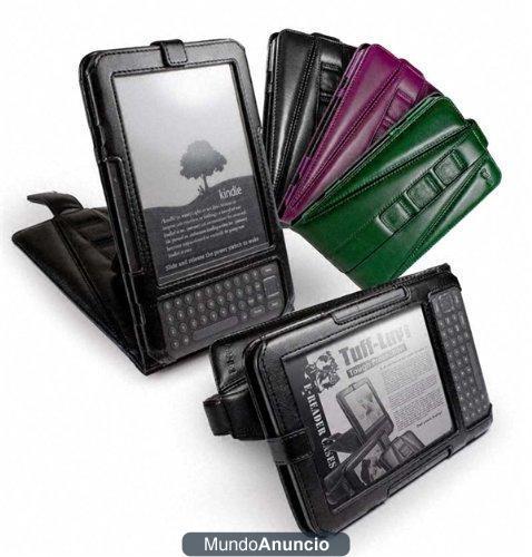 Tuff-Luv  - Funda de cuero para Kindle Keyboard, color negro