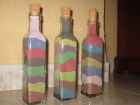 Botellas de arena de colores hechas a mano para decoración - mejor precio | unprecio.es