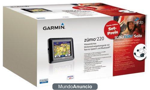 Garmin Zümo 220 + Scala Rider Solo - Navegador GPS (Bluetooth)