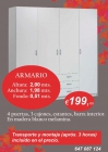 Armario nuevo, transporte y montaje en domicilio incluido en el precio. - mejor precio | unprecio.es