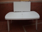 mesa de resina blanca 1,70 extensible a 2,25 ancho 98cm - mejor precio | unprecio.es