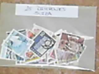 paquetes de 25 sellos diferentes de suiza