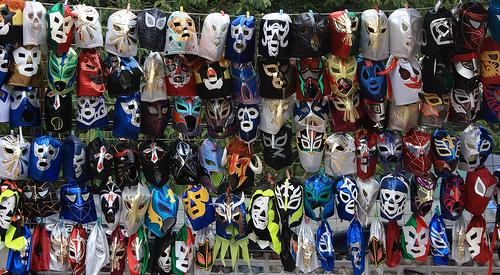 Mascaras profecionales y semniprofecionales de lucha libre.