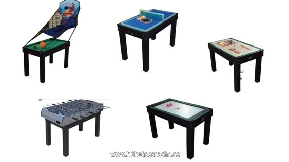 Mesa multijuegos, futbolin, billar, ping pong, air hockey, ajedrez