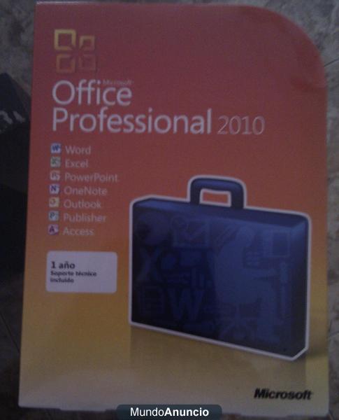 Vendo Microsoft Office Professional 2010 (Version de disco)