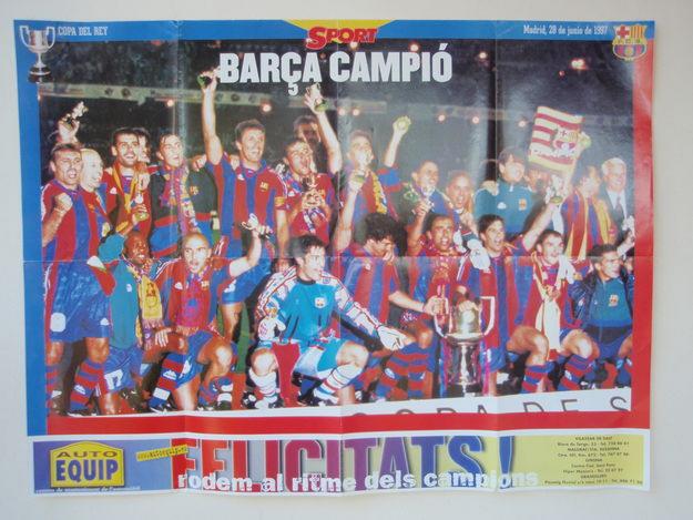 POSTER DEL BARÇA  CAMPEON DE LIGA 29 DE JUNIO DE 1997