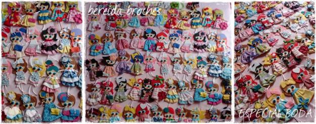 broches de fieltro. detalles de boda