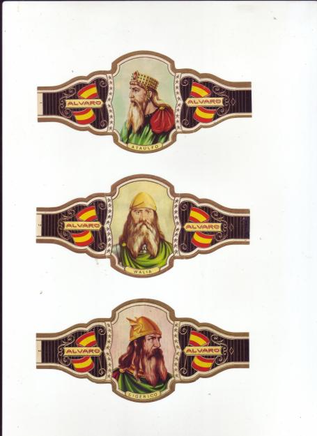 coleccion de vitolinas serie - REYES DE ESPAÑA - marca ALVARO