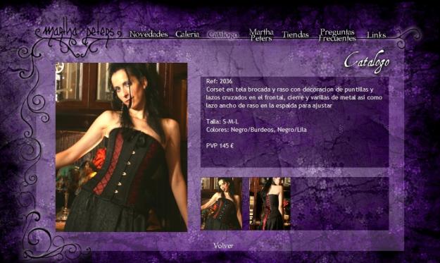 Corset en tela brocada
