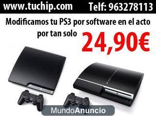 www.tuchip.com modificamos tu ps3 por tan solo 29.90 euros, entra en nuestra web www.tuchip.com para ver todas las venta