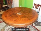 MESA DE COMEDOR REDONDA, DE RAIZ DE NOGAL - mejor precio | unprecio.es