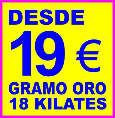 COMPRO ORO - ALICANTE ELCHE TORREVIEJA BENIDORM ELDA VILLENA - PAGO 19 EU/GRAMO ORO 18 K.