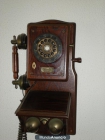 Telefono de pared, en madera, replica antiguo - mejor precio | unprecio.es