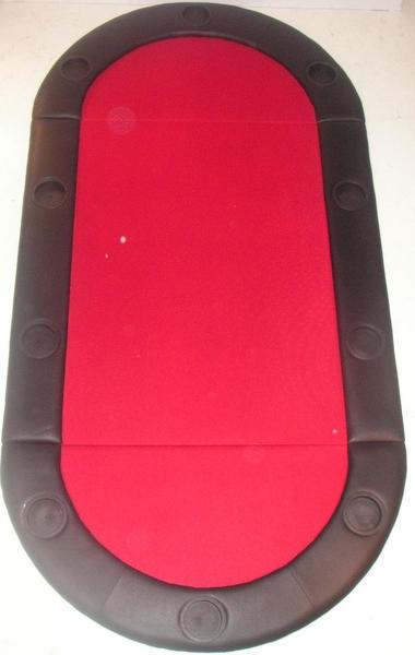 Tablero de Poker cuero oval rojo