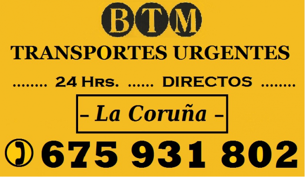 Traslado de mercancía urgente nacional express en Coruña