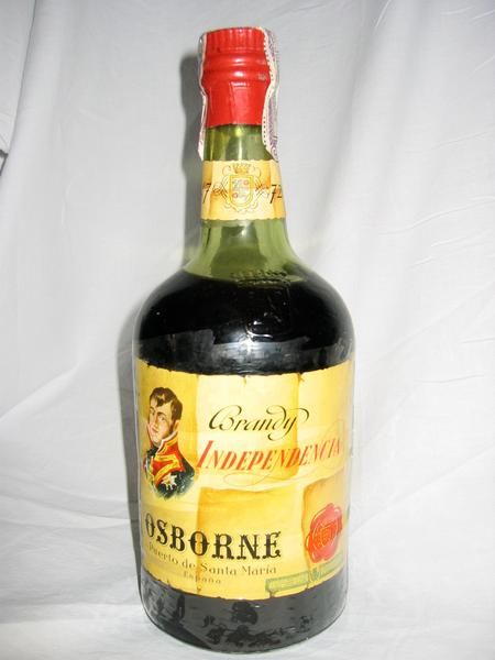 BRANDY INDEPENDENCIA FIGURA NAPOLEON. SELLO 80 (0CHENTA) CENTIMOS.