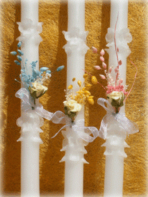 velas bautismales.y de comunion