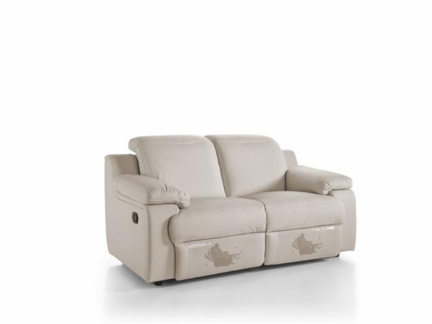 Conjunto sofás de piel italiana con asientos relax. NUEVOS. MUY COMODOS