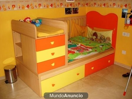 Cama bebe convertible a 190 x 90 juvenil