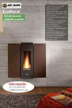 Estufa de pellet EcoMural CANALIZABLE