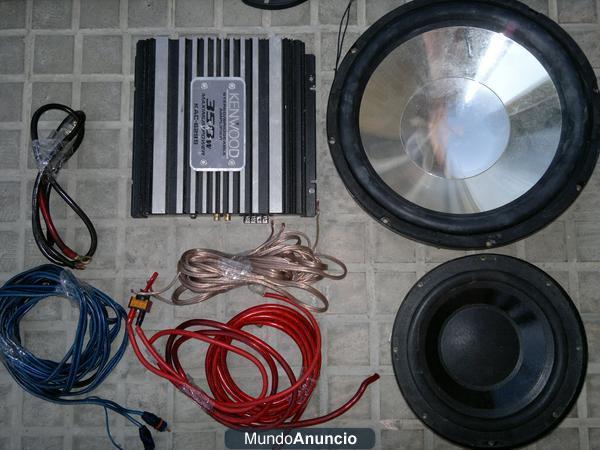 radiocd usb mp3 pioneer + etapa + altavoces cambio