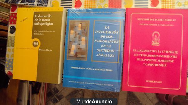 Vendo libros de antropología y patrimonio industrial