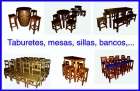 Mesas, sillas, taburetes, bancos, barricas de madera - mejor precio | unprecio.es