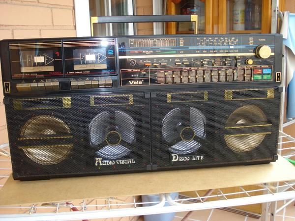 radiocassette vintage 80s vela discolite dk-9000