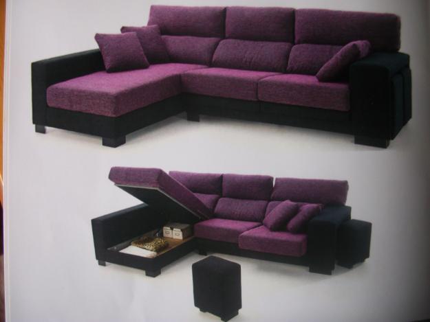 Sofa chais long  2,75 cm  con taburetes