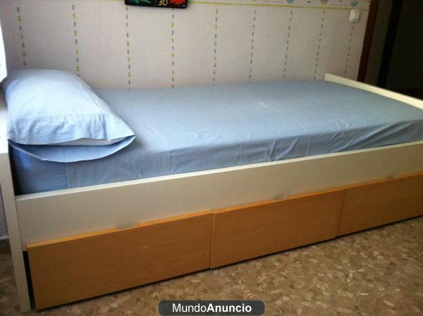 Cama (de Ikea) prácticmente nueva