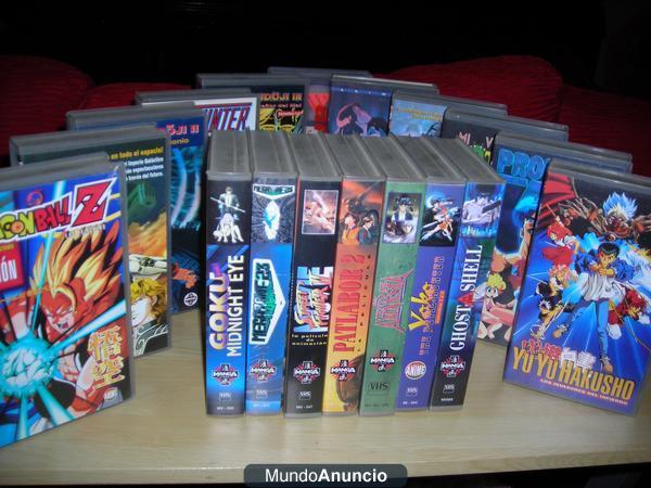 Lote coleccion peliculas manga VHS