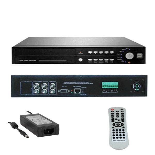 Videograbador DVR, 4 canales 500 GB H.264 LAN