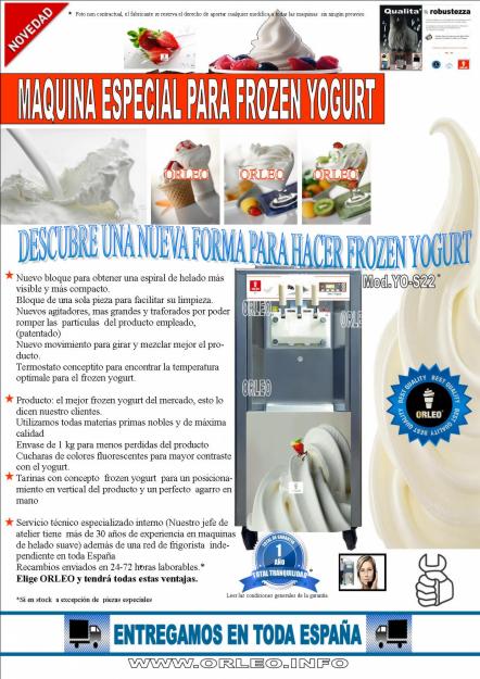 Yogurteria maquina especial frozen yogurt yogur helado yogurt soft