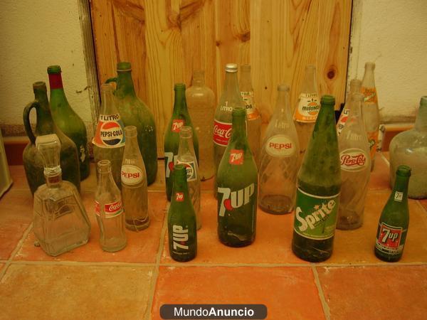Lote de botellas antiguas