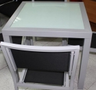 MESA MARE, ALUMINIO PLATA, TAPA CRISTAL - mejor precio | unprecio.es