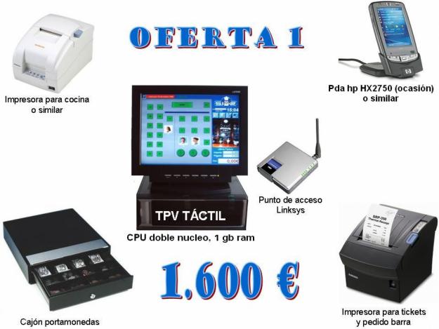 TPV TÁCTIL NUEVO CON PDA RADIONOTA PARA COMANDA EN MESA