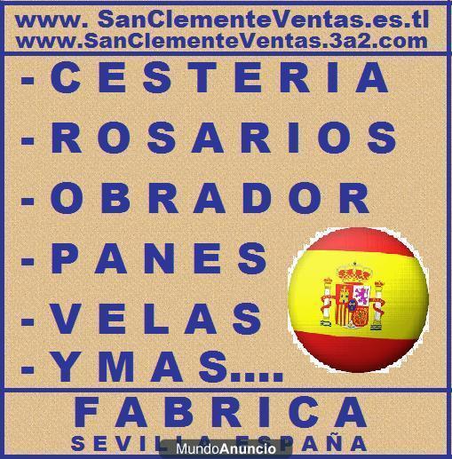 FABRICA. ROSARIOS. VELAS. CESTERIA. OBRADOR. ARTESANIAS. ADORNOS. CIRIOS. PANES. PULSERAS. HOSPEDERIA Y MAS. VENTAS AL P