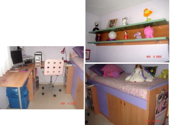 VENDO DORMITORIO JUVENIL EN MADERA DE CEREZO