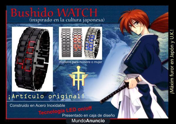 Reloj Bushido tecnología LED -rechaza imitaciones-