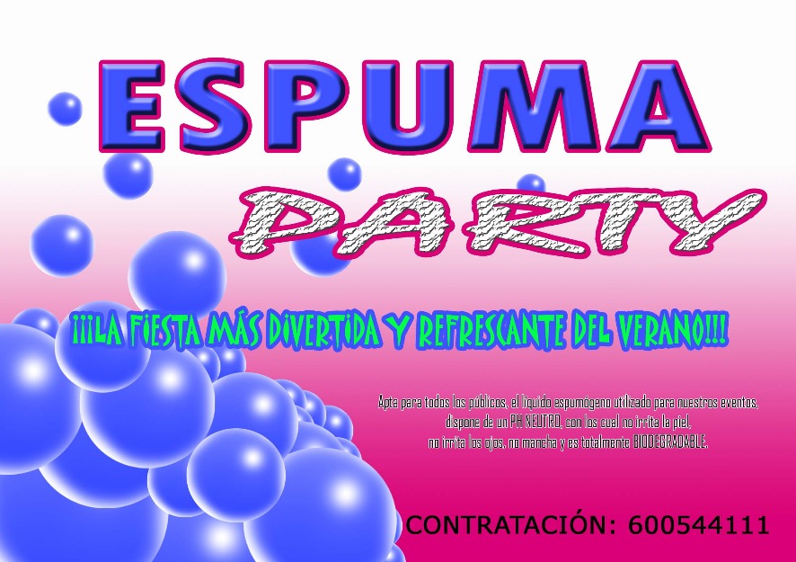 Espuma party (cañon de empuma)