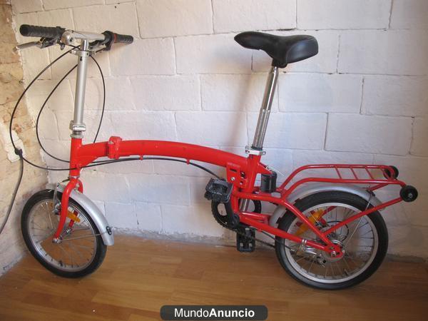 Bicicleta plegable roja