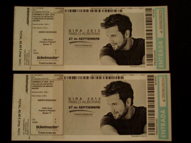 Entradas de Pablo Alboran, (AGOTADAS).