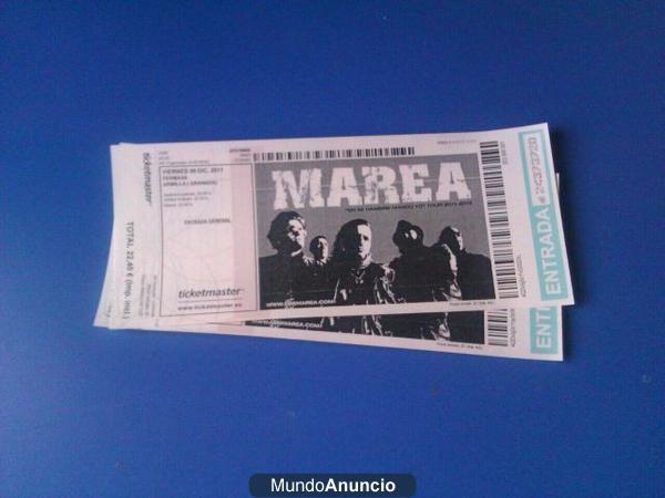 VENDO DOS ENTRADAS DE MAREA 9DICIEMBRE GRANADA