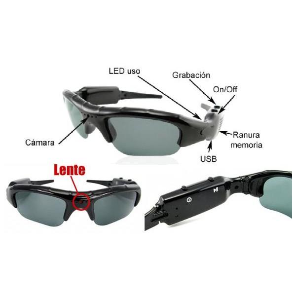 Gafas de sol con camara oculta, 39€